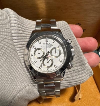 Rolex Daytona Thin Hands Daytona Full Box Full Papers Inc Purchase Tag