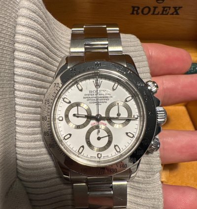Rolex Daytona Thin Hands Daytona Full Box Full Papers Inc Purchase Tag