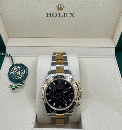 Rolex Daytona Two Tone Black Dial Oyster 40mm 116503
