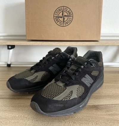New Balance 991v2 Miuk Stone Island Ghost Pack Black