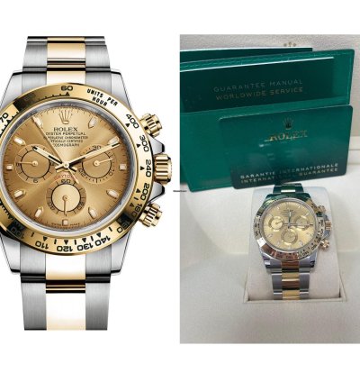 Rolex Daytona Yellow Rolesor Cosmograph Daytona 40 Watch - Champagne Index Dial 116503