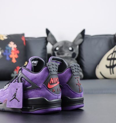 Travis Scott X Nike Air Jordan 4 Retro Purple Black