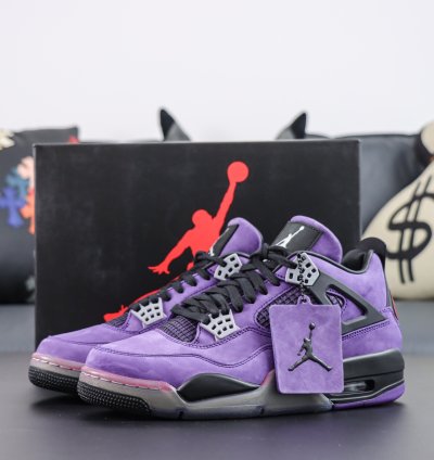 Travis Scott X Nike Air Jordan 4 Retro Purple Black