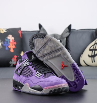 Travis Scott X Nike Air Jordan 4 Retro Purple Black