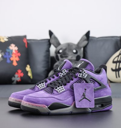 Travis Scott X Nike Air Jordan 4 Retro Purple Black