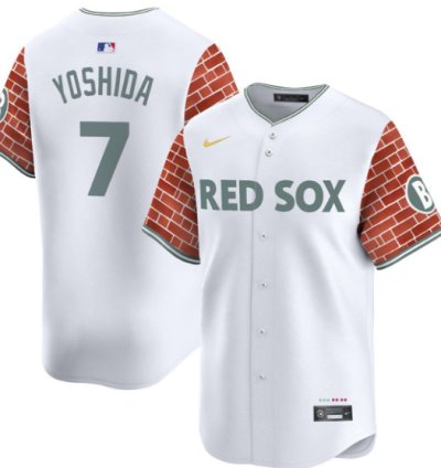 Masataka Yoshida Jersey 7 Boston Red Sox 2025 Fenway Red Brick Style Vapor Premier Stitched White