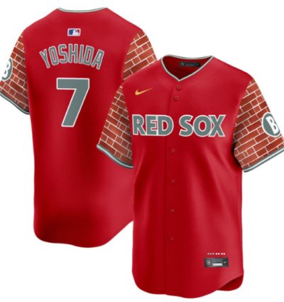 Masataka Yoshida Jersey 7 Boston Red Sox 2025 Fenway Red Brick Style Vapor Premier Stitched Red