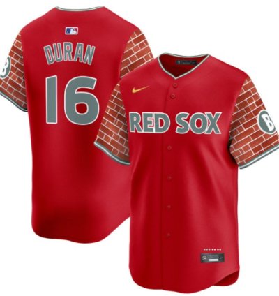 Jarren Duran Jersey 16 Boston Red Sox 2025 Fenway Red Brick Style Vapor Premier Stitched Red
