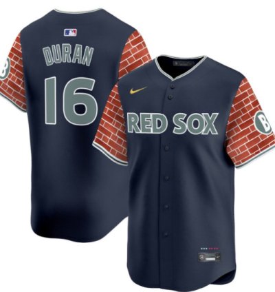 Jarren Duran Jersey 16 Boston Red Sox 2025 Fenway Red Brick Style Vapor Premier Stitched Navy