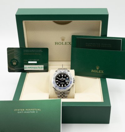 Rolex Gmt-master Ii 126710blnr - Nos Full Set - Full Stickers