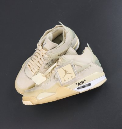 Ow X Nike Air Jordan 4 Sail Cv9388-100
