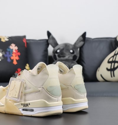 Ow X Nike Air Jordan 4 Sail Cv9388-100