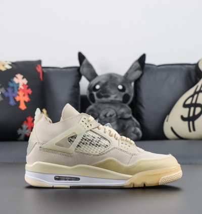 Ow X Nike Air Jordan 4 Sail Cv9388-100