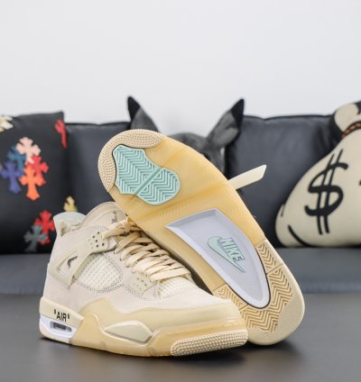 Ow X Nike Air Jordan 4 Sail Cv9388-100