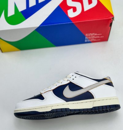 190 Nike Sb Dunk Low X Huf Nyc New York Scratch-off White And Blue Fd8775-100 -231f