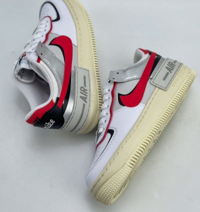 180 Nike Air Force 1 Low 07 Shadow Macaron White Red Black Fn6335-100 23423