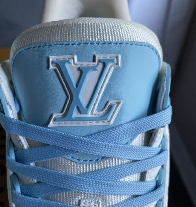 Louis Vuitton Sky Blue Monogram Trainer Sneaker