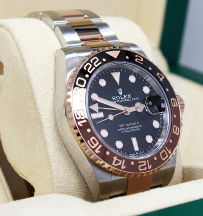 Rolex Gmt-master Ii 126711 Root Beer 18k Rose Gold Ss Box Papers New