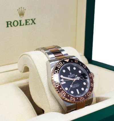 Rolex Gmt-master Ii 126711 Root Beer 18k Rose Gold Ss Box Papers New
