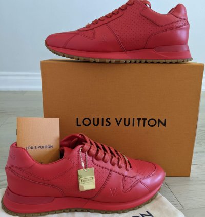 Louis Vuitton Supreme Run Away Red Sneaker