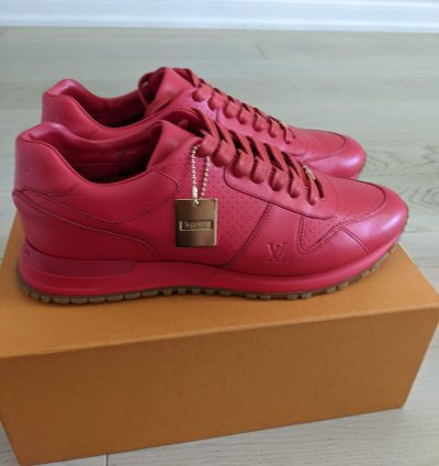 Louis Vuitton Supreme Run Away Red Sneaker