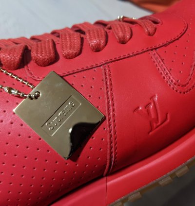 Louis Vuitton Supreme Run Away Red Sneaker