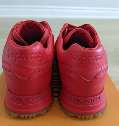 Louis Vuitton Supreme Run Away Red Sneaker