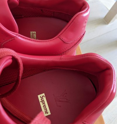 Louis Vuitton Supreme Run Away Red Sneaker