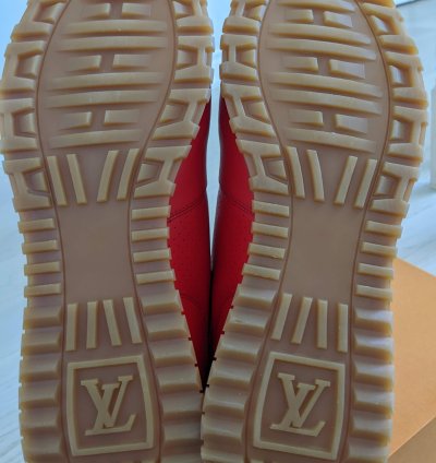 Louis Vuitton Supreme Run Away Red Sneaker
