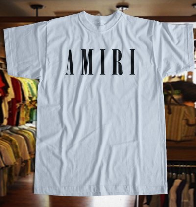 Amiri Logo Light Blue T Shirt Size Usa S - 5xl