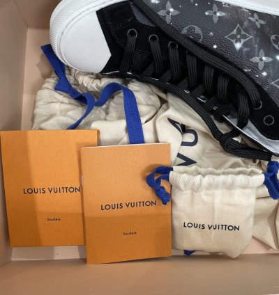 Louis Vuitton Tattoo Galaxy High Top Sneakers