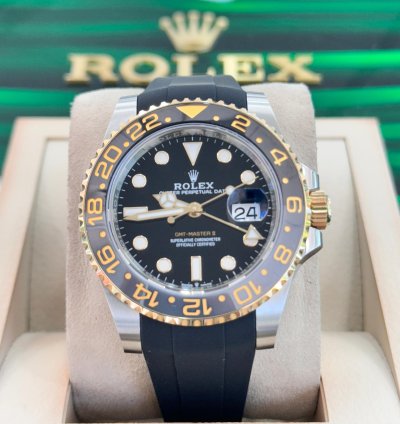 Rolex Gmt-master Ii 126713grnr 18k Gold Ss Jubilee Bracelet Rubber Unworn