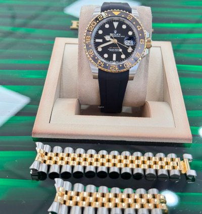 Rolex Gmt-master Ii 126713grnr 18k Gold Ss Jubilee Bracelet Rubber Unworn