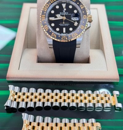 Rolex Gmt-master Ii 126713grnr 18k Gold Ss Jubilee Bracelet Rubber Unworn
