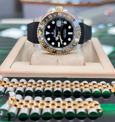 Rolex Gmt-master Ii 126713grnr 18k Gold Ss Jubilee Bracelet Rubber Unworn