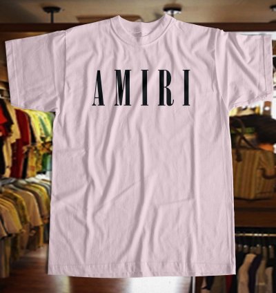 Amiri Logo Light Pink T Shirt Size Usa S - 5xl