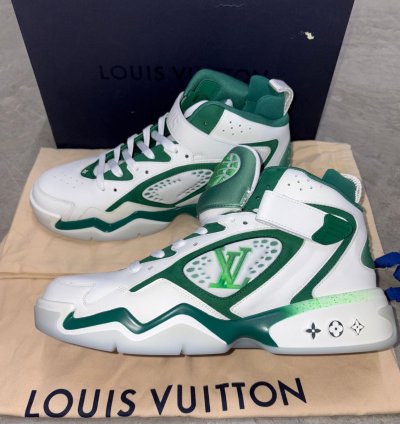 Louis Vuitton Trainer 2 Basketball Sneakers High Top Green