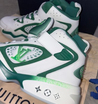 Louis Vuitton Trainer 2 Basketball Sneakers High Top Green