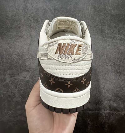 280 Nike Sb Dunk Low X Louis Vuitton White Brown Old Flower Sd213f