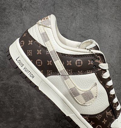 280 Nike Sb Dunk Low X Louis Vuitton White Brown Old Flower Sd213f