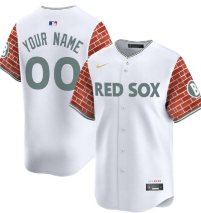 Custom Boston Red Sox Jersey 2025 Fenway Red Brick Style Vapor Premier Limited Stitched White