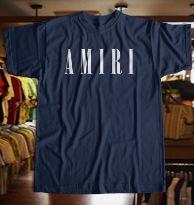 Amiri Logo Navy T Shirt Size Usa S - 5xl