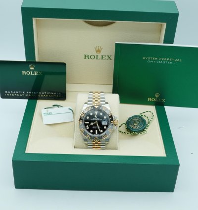 Rolex Gmt-master Ii 126713grnr Gmt-master Ii 40 Mm 18k Yg Black Dial Jubilee Bracelet Complete Set 2025