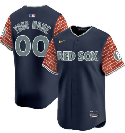 Custom Boston Red Sox Jersey 2025 Fenway Red Brick Style Vapor Premier Limited Stitched Navy