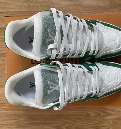 Louis Vuitton Trainer Denim Monogram Green