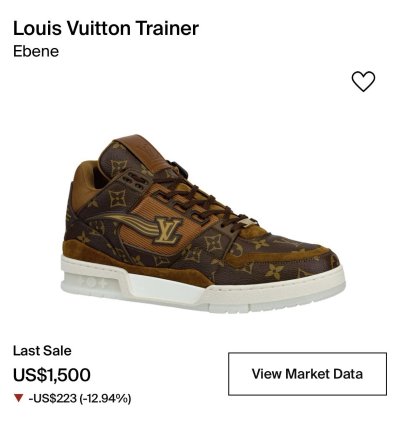 Louis Vuitton Trainer Ebene