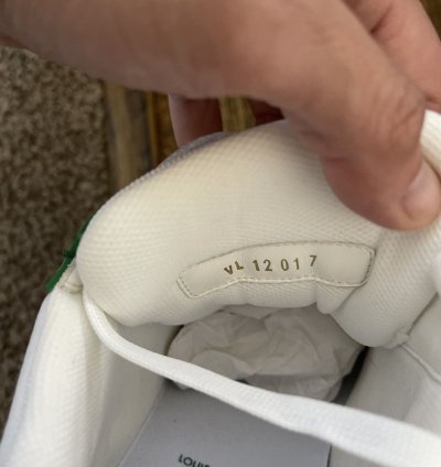 Louis Vuitton Trainer Green Monogram Denim Whites