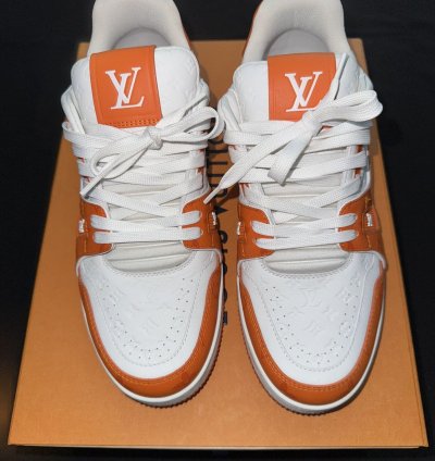 Louis Vuitton Trainer Line Sneaker 54 Orange White