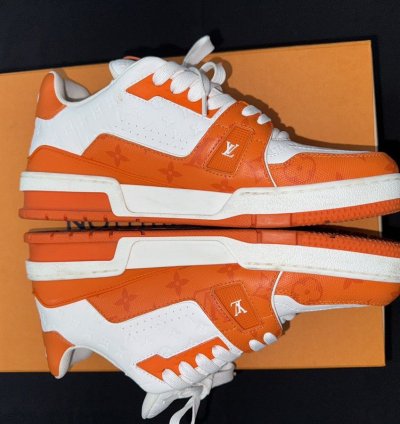 Louis Vuitton Trainer Line Sneaker 54 Orange White