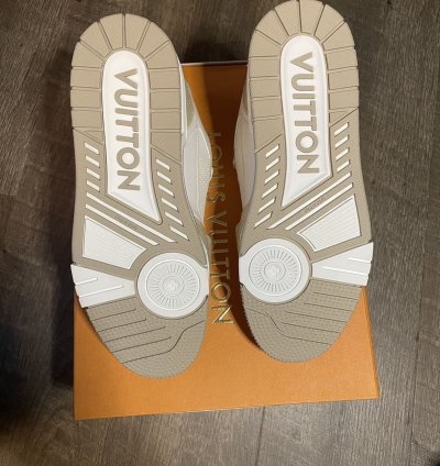 Louis Vuitton Trainer Sneaker Denim Beige